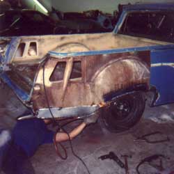 Passenger side rear fender work