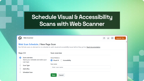 Schedule Visual & Accessibility Scans with Web Scanner