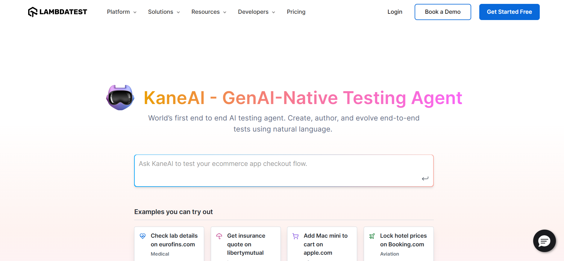 LambdaTest KaneAI a software testing agent