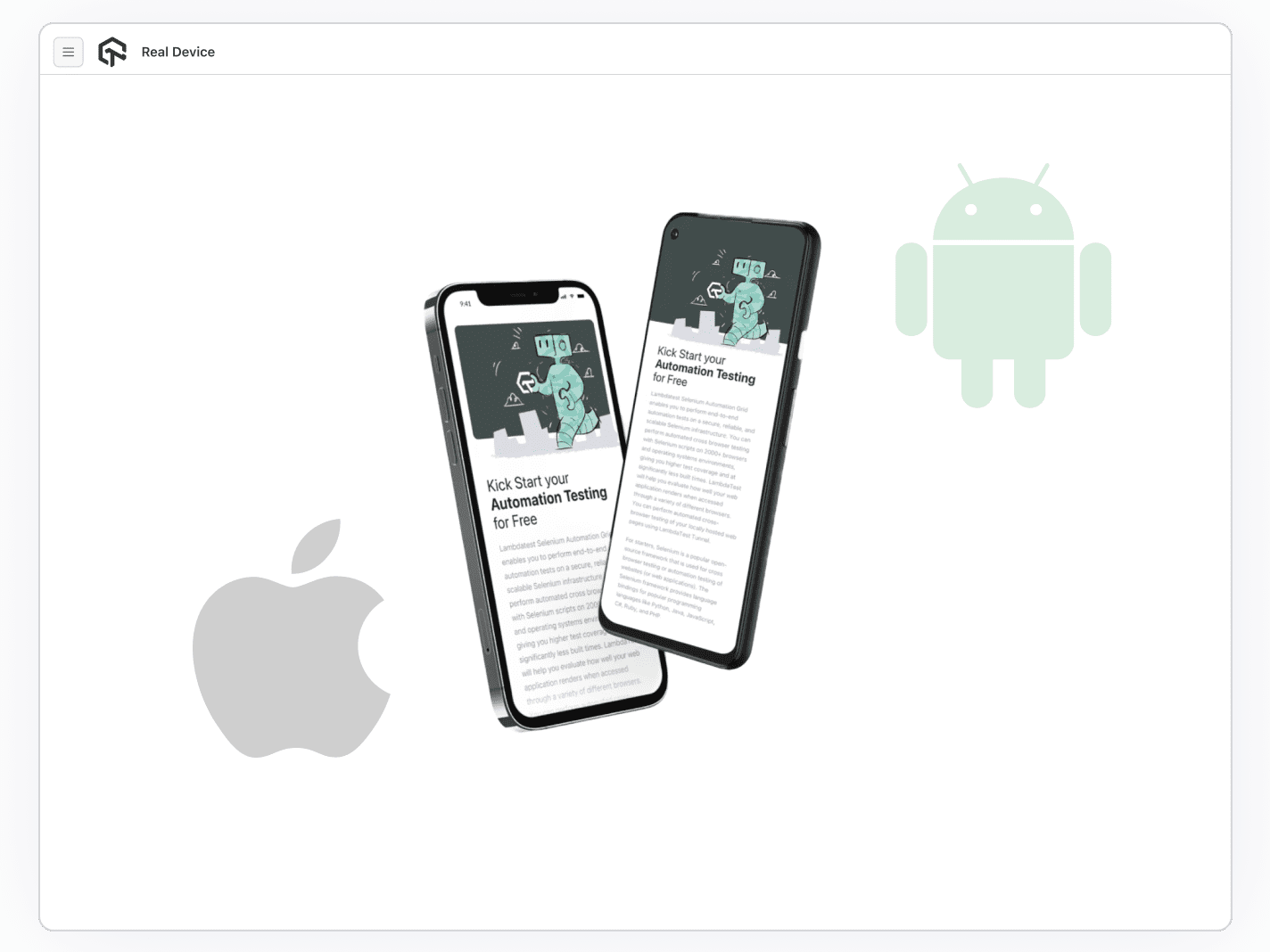Test on Private Real Device cloud Test on Private Real Device cloud