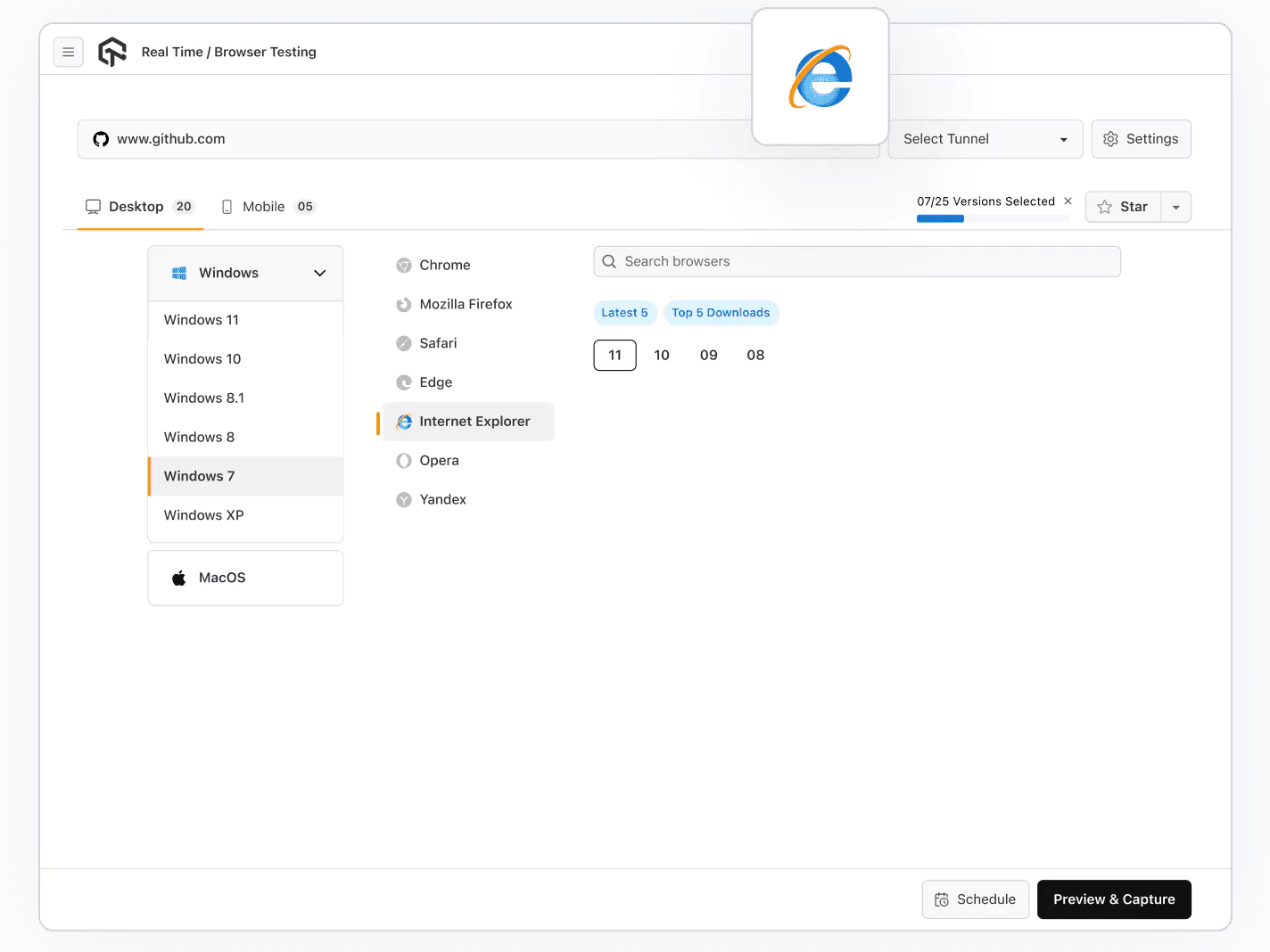 Real Internet Explorer Browsers Online Real Internet Explorer Browsers Online