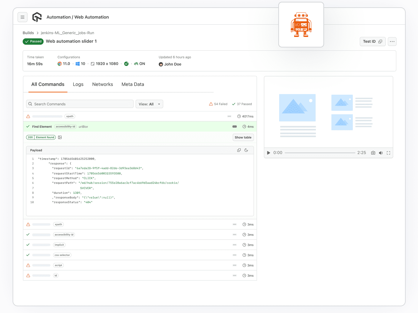 View WebdriverIO Testing Results In Great Detail